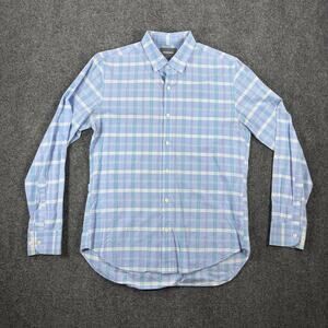 Bonobos Slim Fit Men’s Plaid Button Down Shirt Blue Green Size M